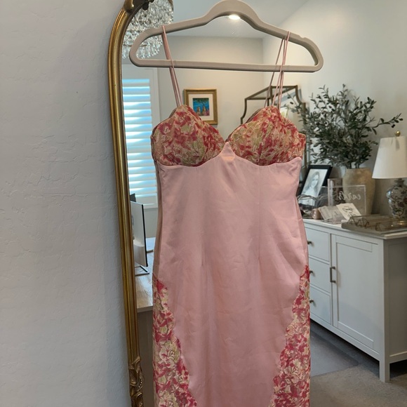 Nana Jacqueline Eva Silk Dress in Pink - Picture 2 of 8